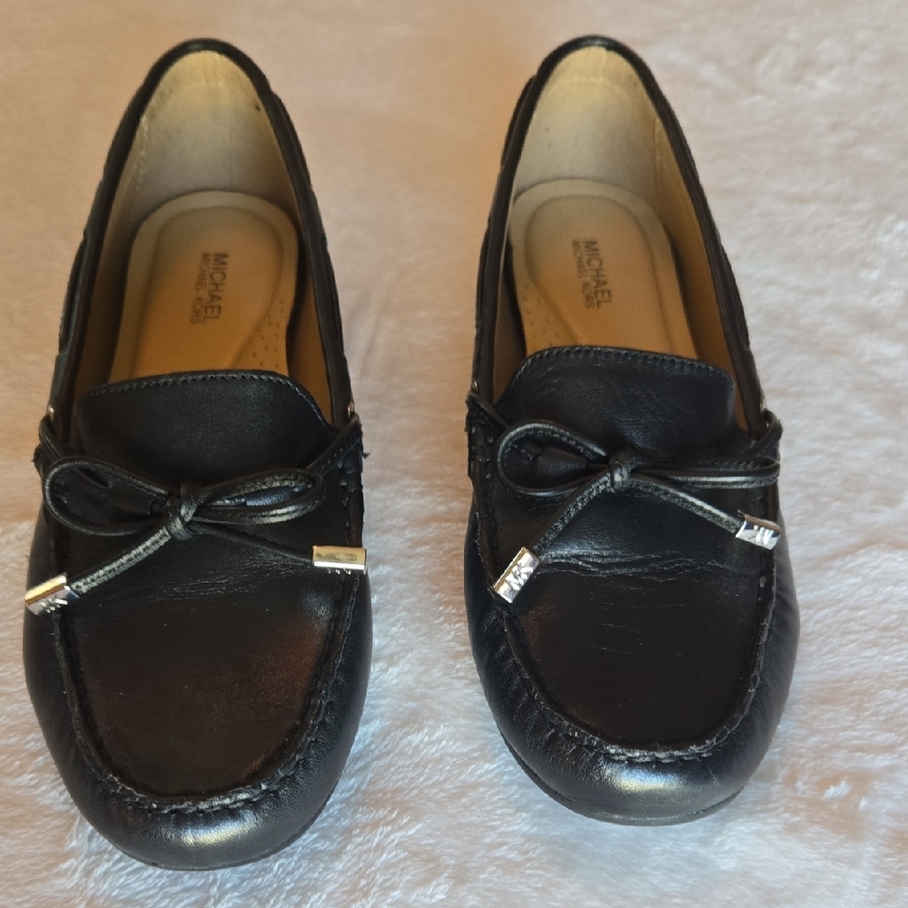 Michael Kors Sutton Black Moccasins Leather Slip-On Designer Staple Quiet Luxury - Picture 6 of 11